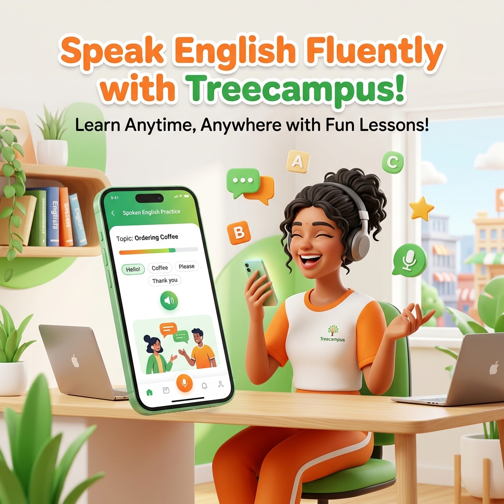 Student using language app